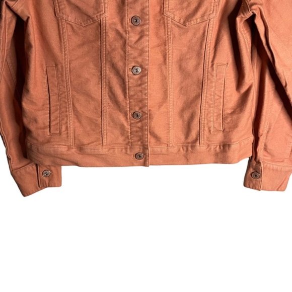 Issac Mizrahi Live! Women's Coral Pink Sherpa Stretch Denim Jacket - Picture 3 of 9